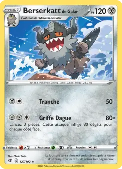 Berserkatt de Galar — carte 127 de l’extension Clash des Rebelles