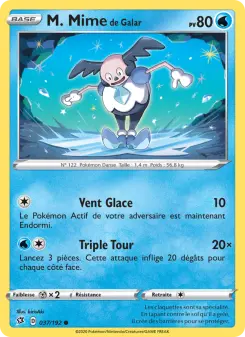 M. Mime de Galar — carte 37 de l’extension Clash des Rebelles