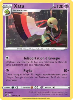 Xatu — carte 77 de l’extension Clash des Rebelles
