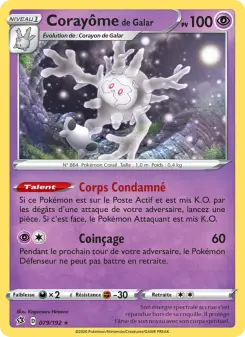 Corayôme de Galar — carte 79 de l’extension Clash des Rebelles
