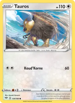 Tauros — carte 134 de l’extension Ténèbres Embrasées