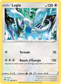 Lugia — carte 140 de l’extension Ténèbres Embrasées