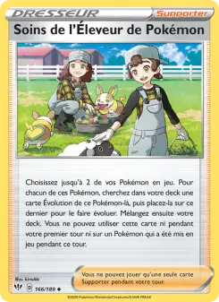 Soins de l'Éleveur de Pokémon — carte 166 de l’extension Ténèbres Embrasées