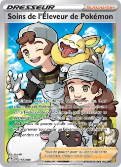 Soins de l'Éleveur de Pokémon — carte 188 de l’extension Ténèbres Embrasées