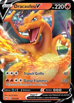 Dracaufeu V — carte 19 de l’extension Ténèbres Embrasées