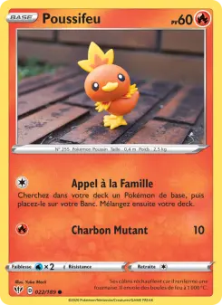 Poussifeu — carte 22 de l’extension Ténèbres Embrasées