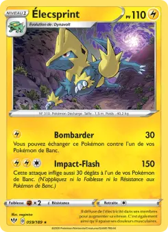 Élecsprint — carte 59 de l’extension Ténèbres Embrasées