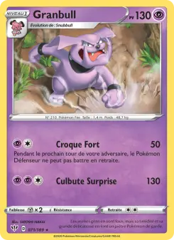 Granbull — carte 71 de l’extension Ténèbres Embrasées
