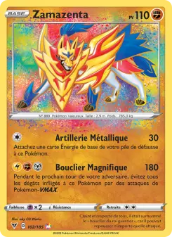 Zamazenta — carte 102 de l’extension Voltage Éclatant