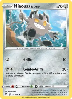 Miaouss de Galar — carte 112 de l’extension Voltage Éclatant
