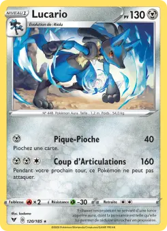 Lucario — carte 120 de l’extension Voltage Éclatant