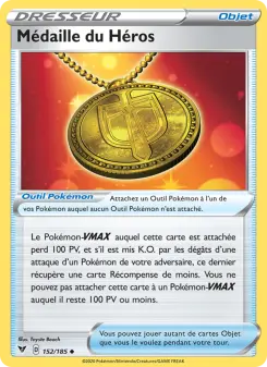 Médaille du Héros — carte 152 de l’extension Voltage Éclatant