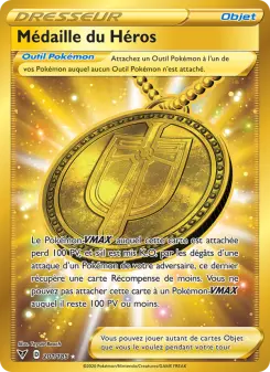 Médaille du Héros — carte 201 de l’extension Voltage Éclatant