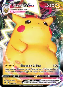 Pikachu VMAX — carte 44 de l’extension Voltage Éclatant