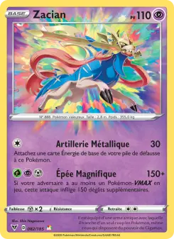 Zacian — carte 82 de l’extension Voltage Éclatant