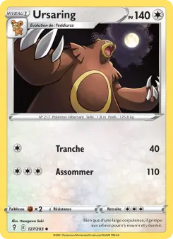 Ursaring — carte 127 de l’extension Évolution Céleste