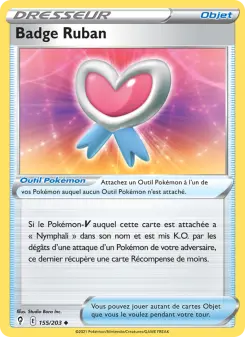 Badge Ruban — carte 155 de l’extension Évolution Céleste