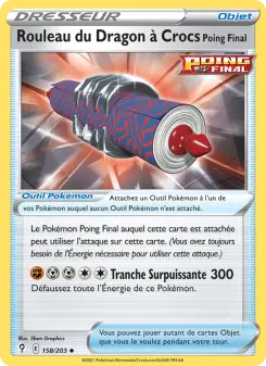 Rouleau du Dragon à Crocs Poing Final — carte 158 de l’extension Évolution Céleste