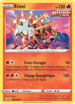 Entei — carte 19 de l’extension Évolution Céleste