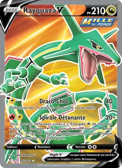 Rayquaza V — carte 193 de l’extension Évolution Céleste