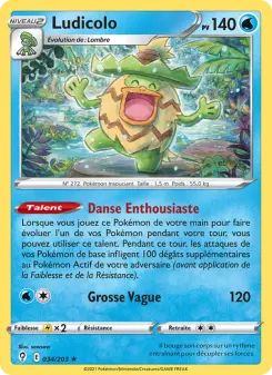 Ludicolo — carte 34 de l’extension Évolution Céleste