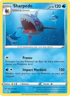 Sharpedo — carte 36 de l’extension Évolution Céleste