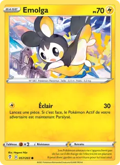 Emolga — carte 57 de l’extension Évolution Céleste