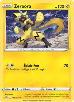 Zeraora — carte 102 de l’extension Poing de Fusion