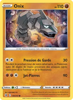 Onix — carte 138 de l’extension Poing de Fusion