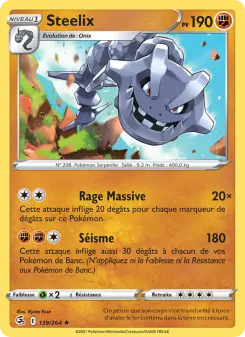 Steelix — carte 139 de l’extension Poing de Fusion