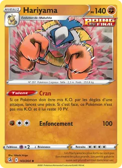 Hariyama — carte 143 de l’extension Poing de Fusion