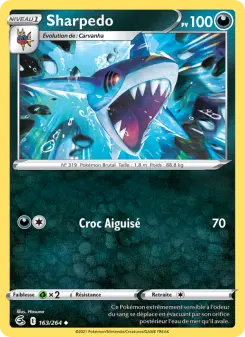Sharpedo — carte 163 de l’extension Poing de Fusion
