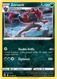 Zoroark — carte 171 de l’extension Poing de Fusion