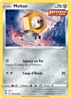 Meltan — carte 188 de l’extension Poing de Fusion