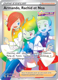 Armando, Rachid et Noa — carte 273 de l’extension Poing de Fusion