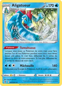 Aligatueur — carte 57 de l’extension Poing de Fusion