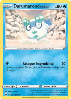 Darumarond de Galar — carte 71 de l’extension Poing de Fusion