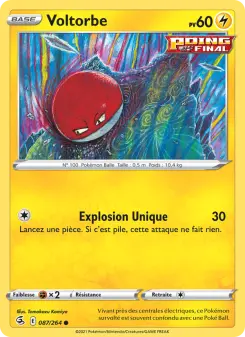 Voltorbe — carte 87 de l’extension Poing de Fusion