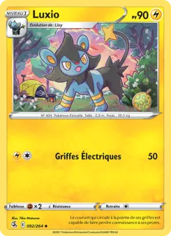 Luxio — carte 92 de l’extension Poing de Fusion
