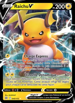 Raichu V — carte 045 de l’extension Stars Étincelantes