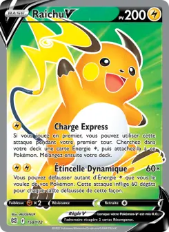 Raichu V — carte 158 de l’extension Stars Étincelantes