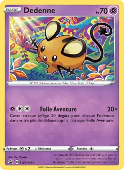 Dedenne — carte SWSH080 de l’extension Promo SWSH