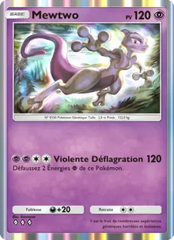 Mewtwo — carte 128 de l’extension Puissance Génétique
