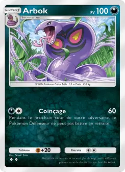 Arbok — carte 165 de l’extension Puissance Génétique