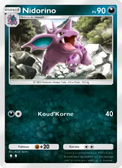 Nidorino — carte 170 de l’extension Puissance Génétique
