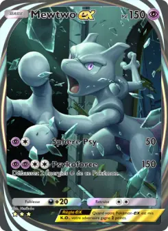Mewtwo-ex — carte 282 de l’extension Puissance Génétique