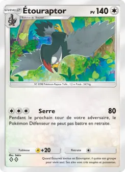 Étouraptor — carte 134 de l’extension Choc Spatio-Temporel