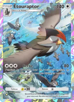 Étouraptor — carte 176 de l’extension Choc Spatio-Temporel