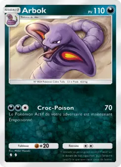 Arbok — carte 046 de l’extension Réjouissances Rayonnantes