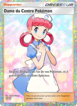 Dame du Centre Pokémon — carte 089 de l’extension Réjouissances Rayonnantes